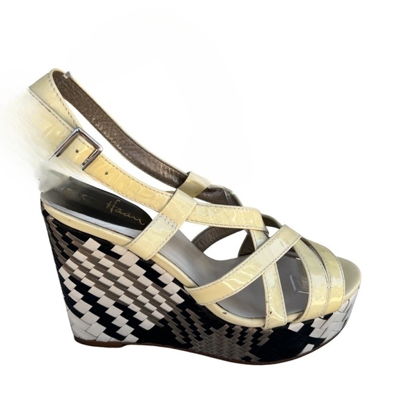 Cole Haan Nike Air Strappy Wedge Sandals Size 7.5 - Picture 1 of 11